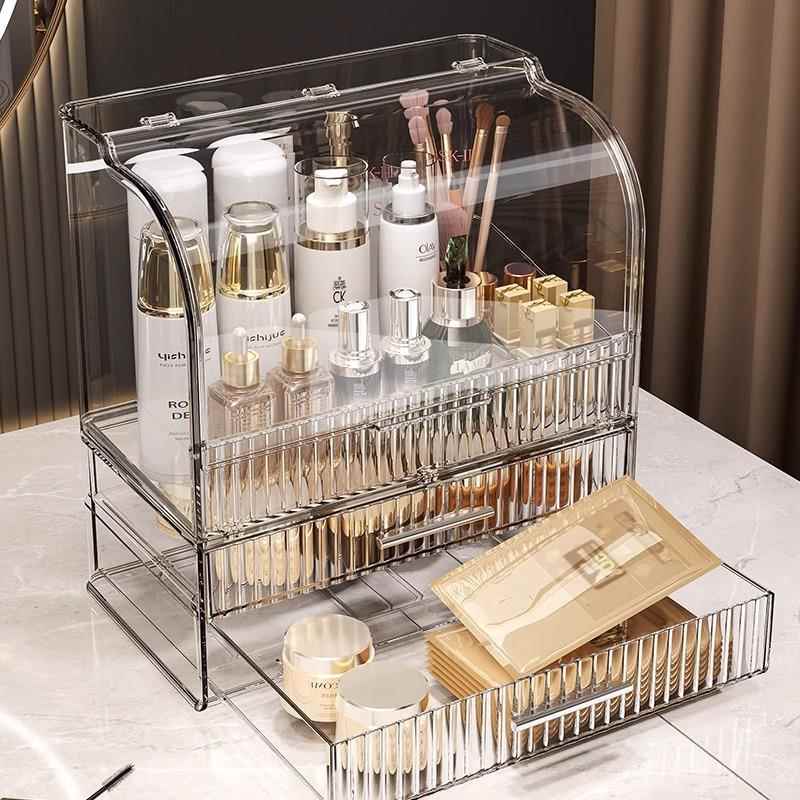 Luxury Skincare Organizer - Large Capacity Drawer Style Dustproof Cosmetic