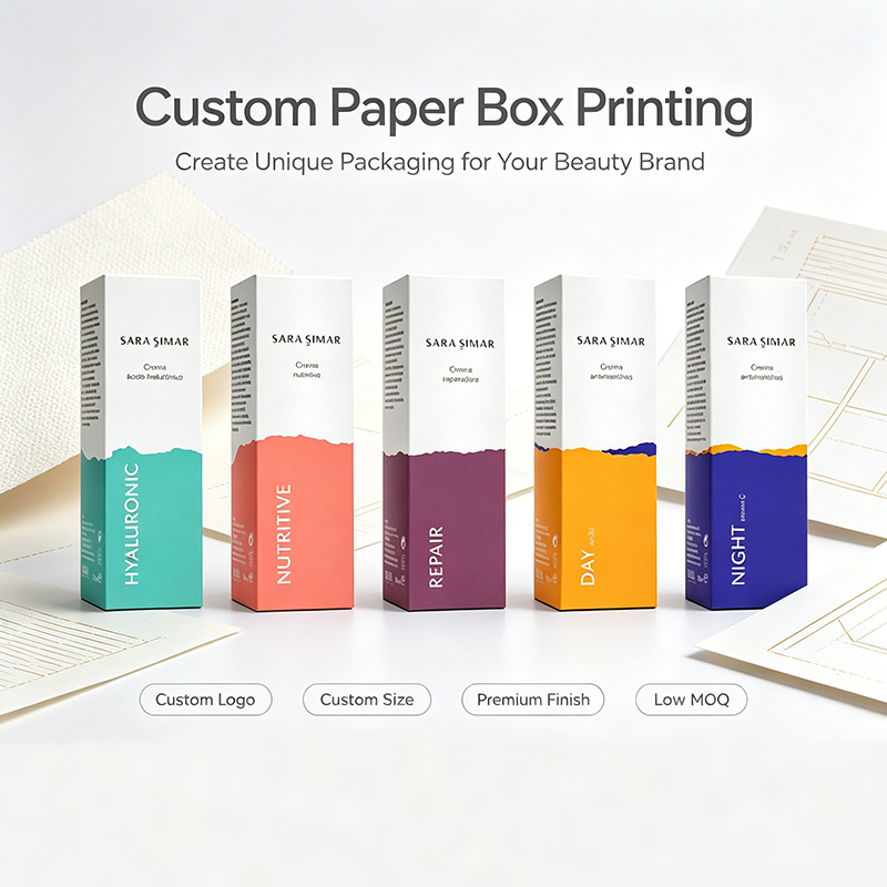 Luxury Skincare Logo - Custom Beauty Paper Box Printing Private
