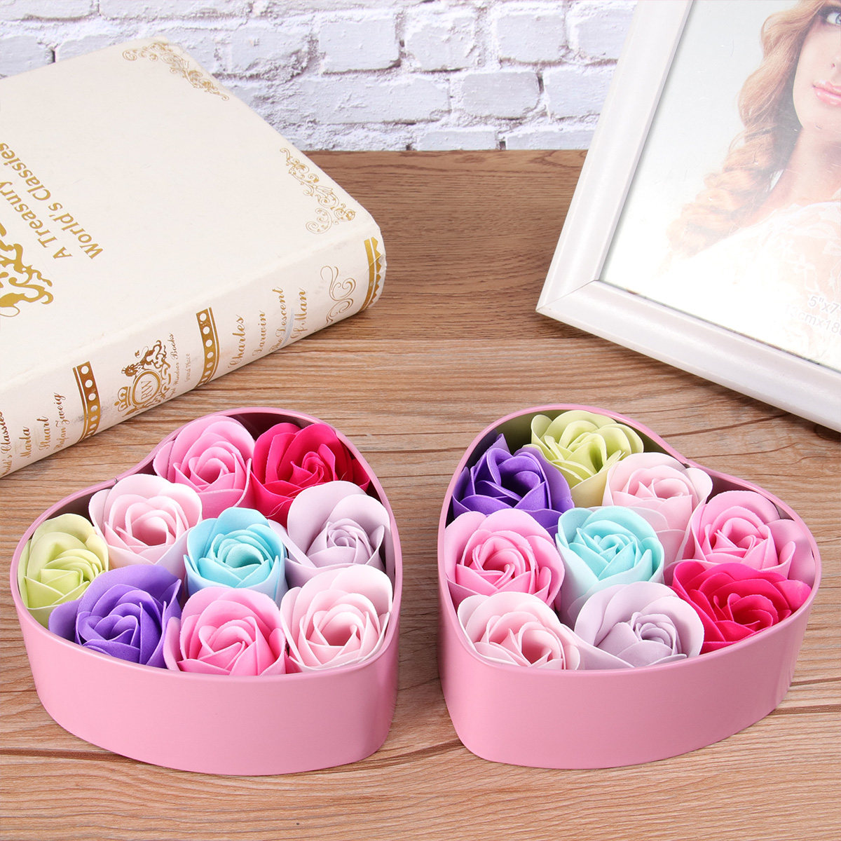 Rose Soap Flower Soap Set in E - đánh giá và giá Luxury Rose Skincare