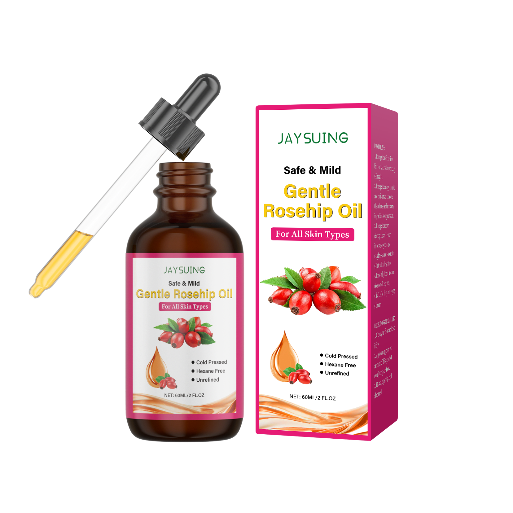Rosehip Seed Oil for Face Cold - đánh giá và giá Cold Pressed Rose Hip