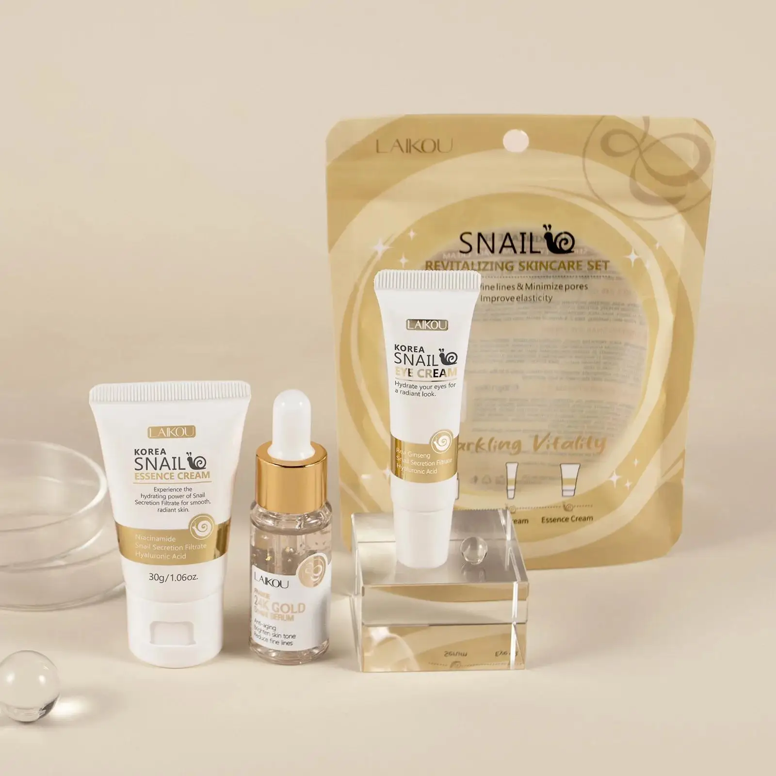 24K Gold Snail Repair Serum Ey - đánh giá và giá Luxury Skincare Line