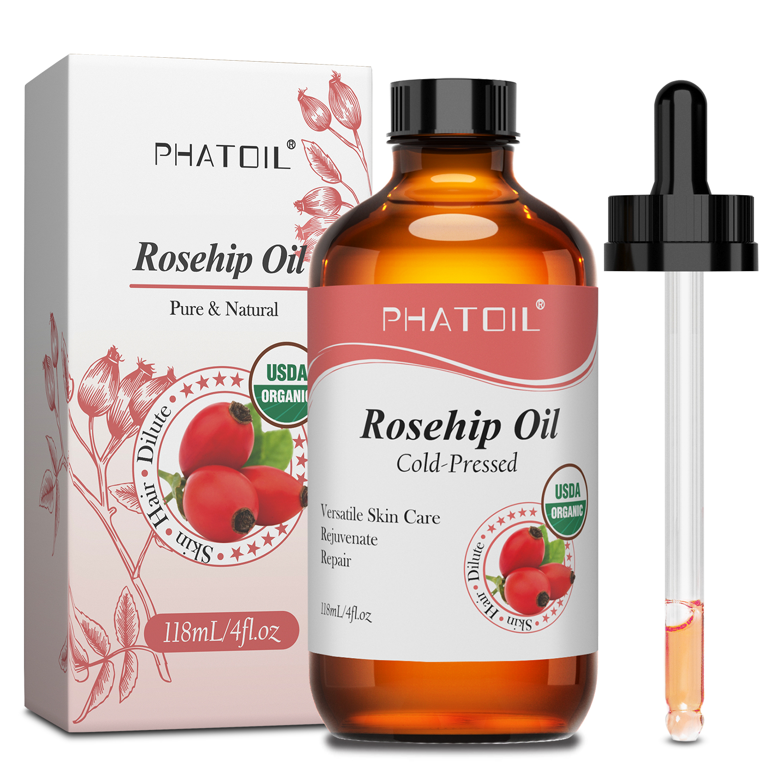 PHATOIL 118ML Rosehip Oil Orga - đánh giá và giá Cold Pressed Rose Hip
